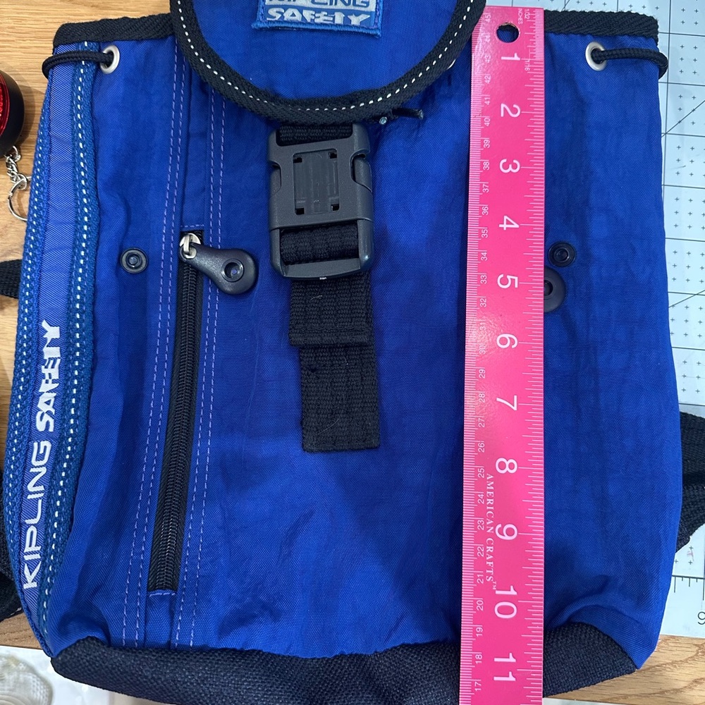 Vintage Kipling Safety Small Blue Backpack - Exce… - image 1